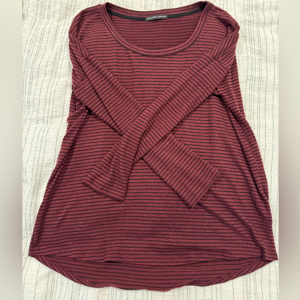 Striped Red and Black Harlowe & Graham Sweater
